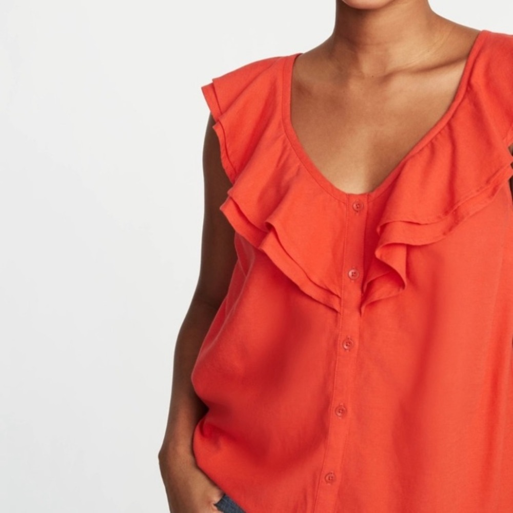 Old Navy Red Ruffle Top